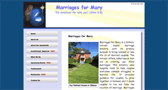 Desktop Screenshot of marriagesformary.com