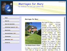 Tablet Screenshot of marriagesformary.com